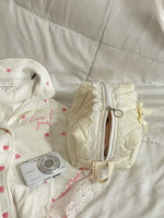 Amora Ivory Edition - Jacquard Quilted Makeup Pouch Amora