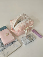 Sakura Pink Mini Quilted Beauty Case Amora