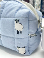 Cloud Sheep Quilted Pouch – Sky Blue Amora